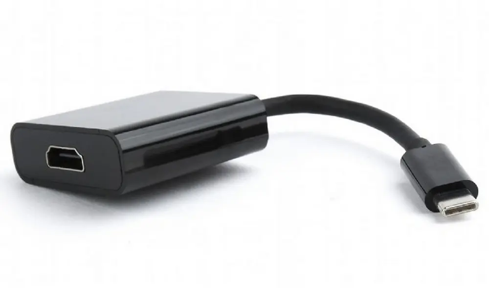 Видеоадаптер Cablexpert A-CM-HDMIF-01, Type-C - HDMI (F), 0,15м, Чёрный - photo
