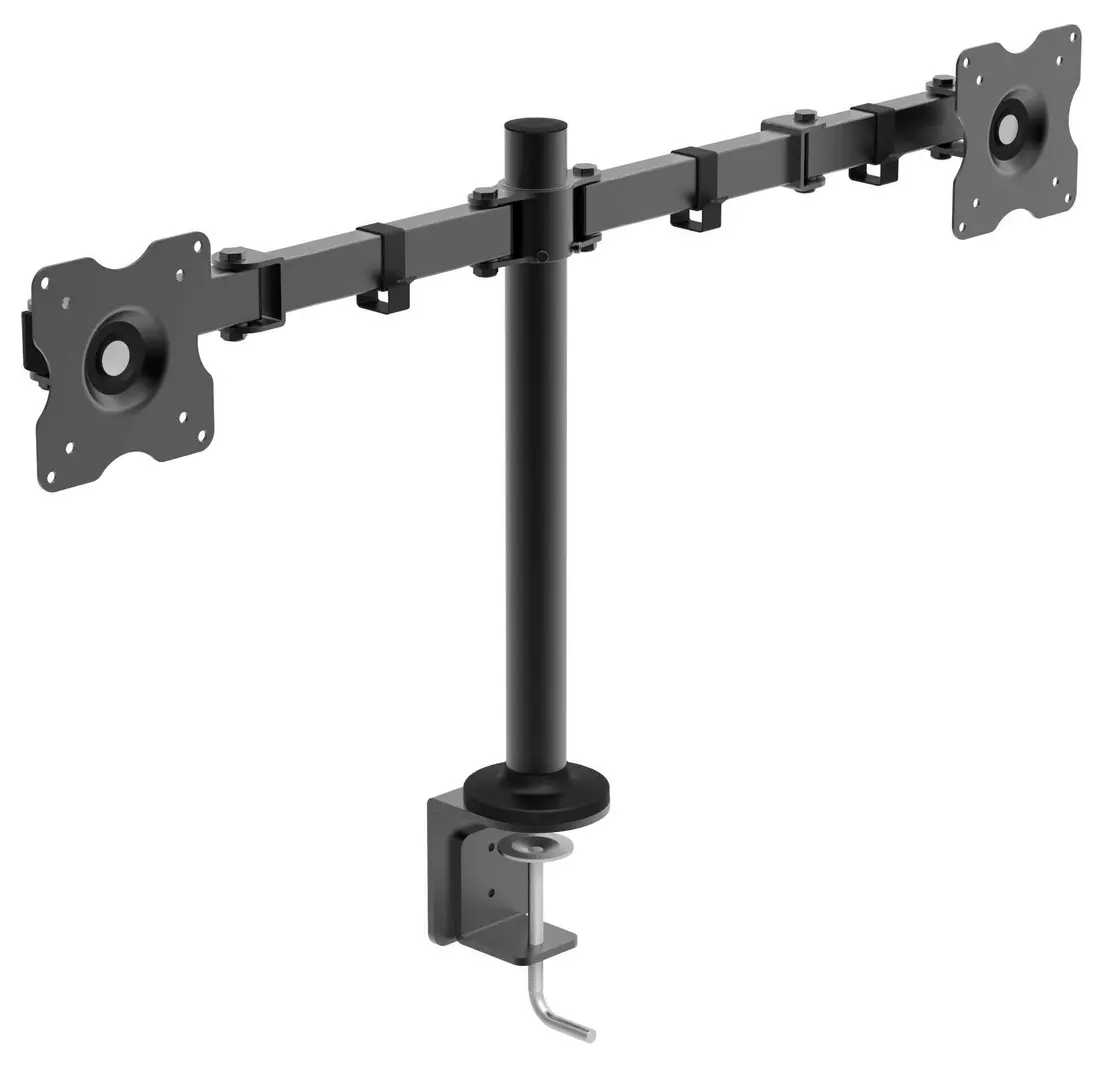 Table/desk stand for 2 monitors CHARMOUNT CT-LCD-DS1803, 10"-27" 75x75,100x100, Tilt/Pvt, up to 10kg