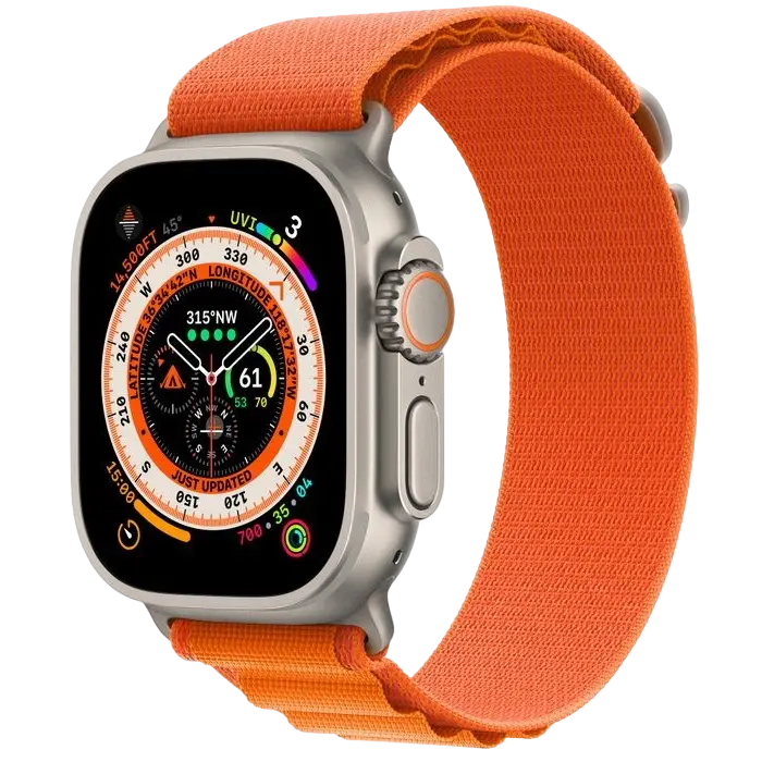 Ceas inteligent Apple Watch Ultra, 49mm, Gri/Portocaliu - photo