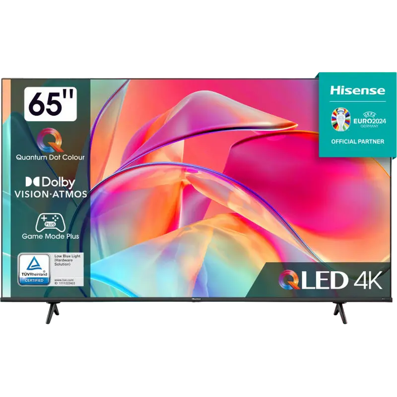 65" QLED SMART TV Hisense 65E7KQ, 3840x2160 4K UHD, VIDAA U6.0, Negru - photo