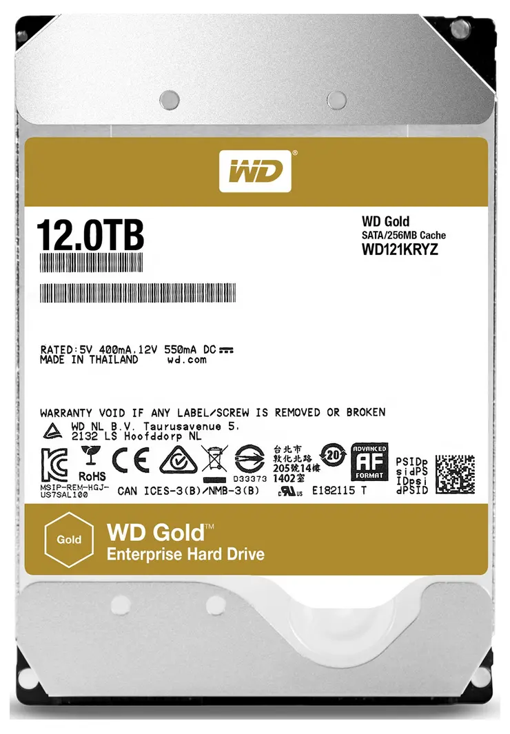 Unitate HDD Western Digital WD Gold, 3.5", 12 TB <WD121KRYZ> - photo