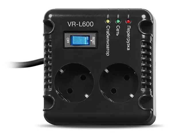 Stabilizer Voltage SVEN  VR-L 600  max.200W, Output sockets: 2 × CEE 7/4 - photo