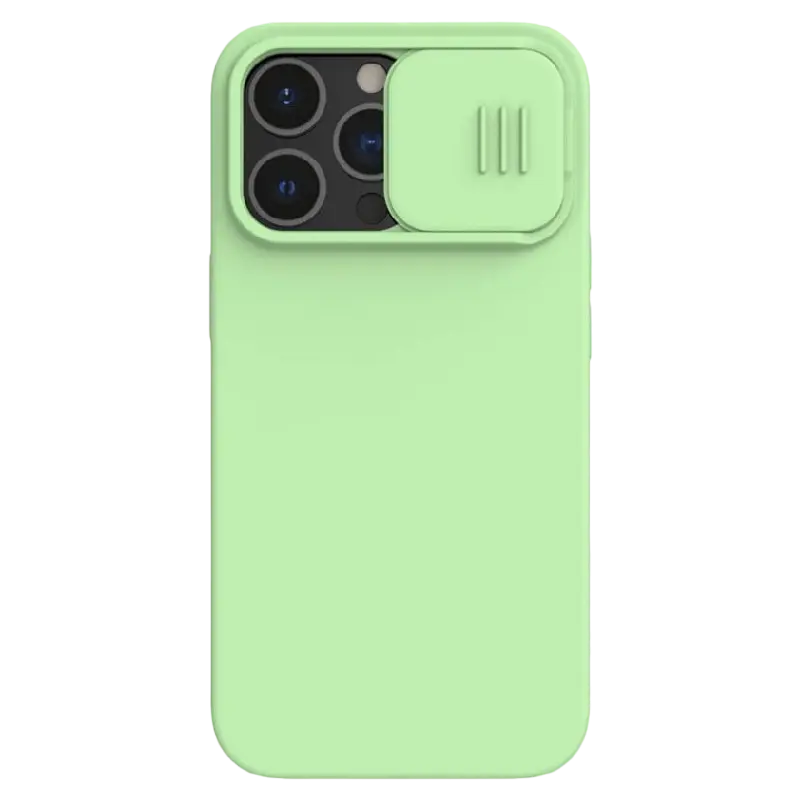 Husă Nillkin iPhone 13 Pro Max, CamShield Silky Silicone, Mint Green - photo