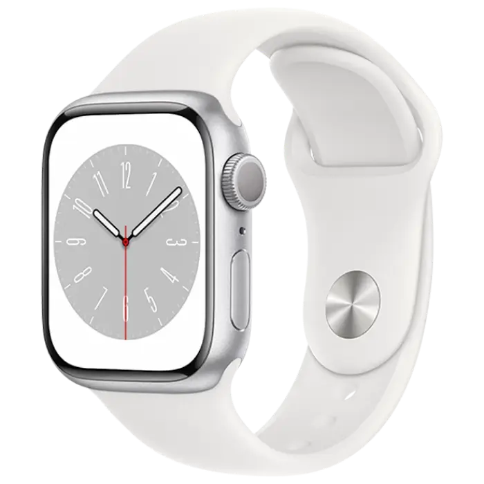 Ceas inteligent Apple Watch Series 8 GPS, 45mm, Argintiu | Alb - photo