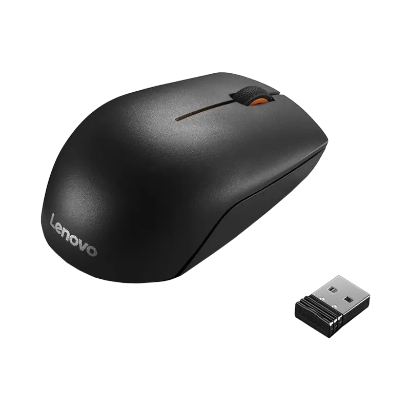 Mouse Wireless Lenovo 300 Compact, Negru - photo