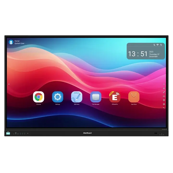 Display Interactiv StarBoard IFPD-YL5X-PRO-65, Negru 65", 4K Touch, Android 11, 8/128GB, MB311D2 - photo