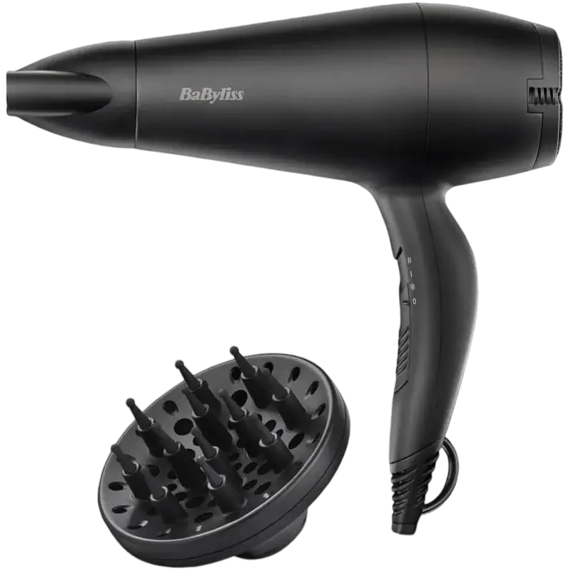 Фен BaByliss D215DE, 2000Вт, Чёрный - photo