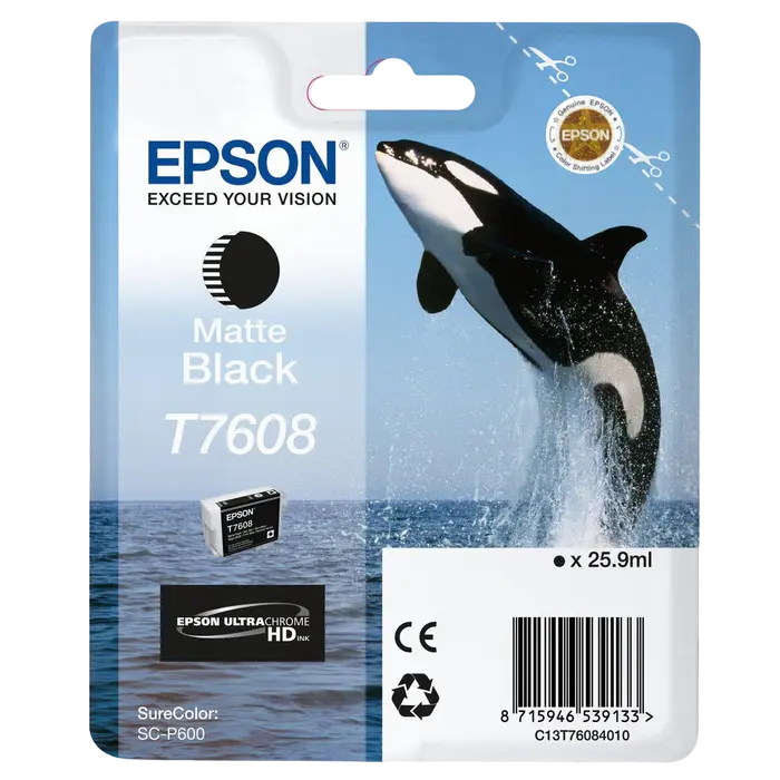 Cartuș de cerneală Epson T760, 26ml, Negru mat - photo