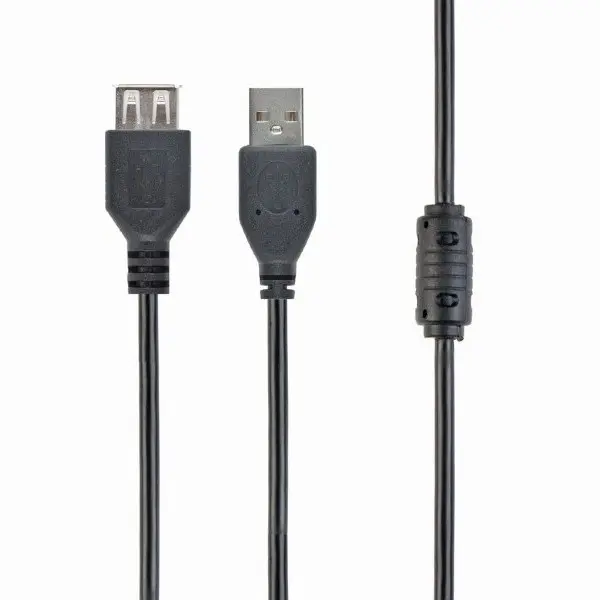 Cable USB, USB AM/AF, 1.8 m, USB2.0  Premium quality with ferrite core, Cablexpert, CCF-USB2-AMAF-6 - photo
