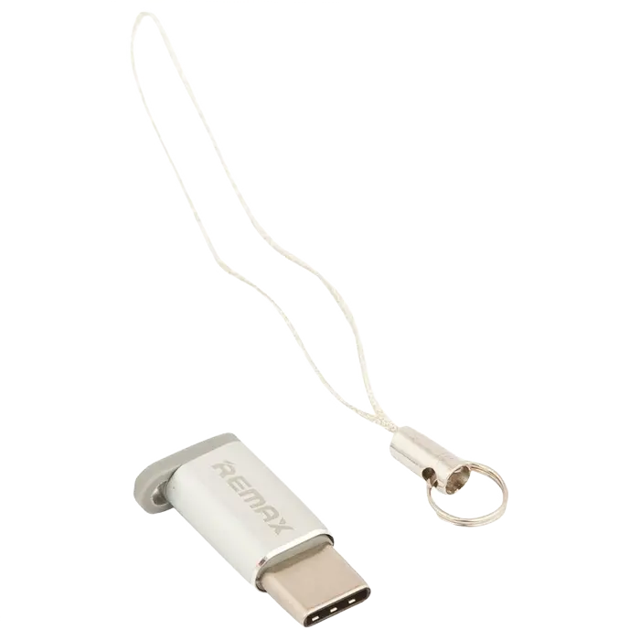 Адаптер USB Remax RA-USB1, micro-USB (F)/USB Type-C, Серебристый - photo