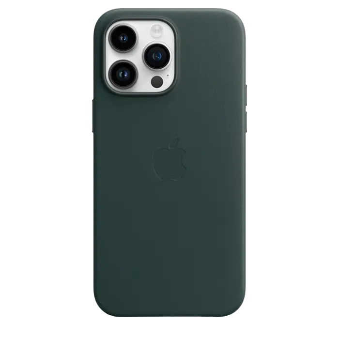 Чехол Apple iPhone 14 Pro Max Leather Case with MagSafe, Зелёный - photo