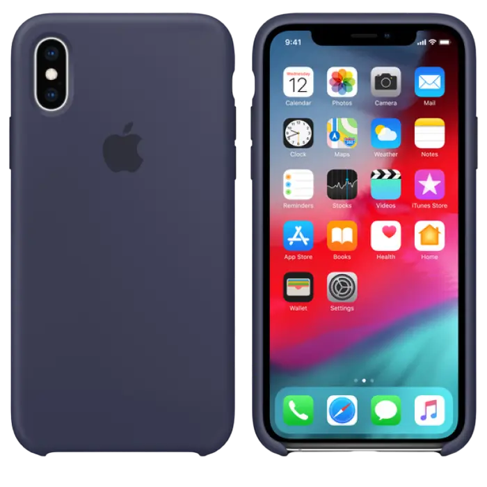 Чехол Apple iPhone XS Case, Темно-синий - photo