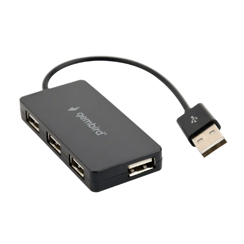 USB-концентратор Gembird UHB-U2P4-04, Чёрный - photo