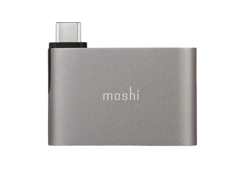 Adaptor pentru cablu USB Moshi USB-C to Dual USB-A Adapter, USB Type-C/USB Type-A, Gri - photo