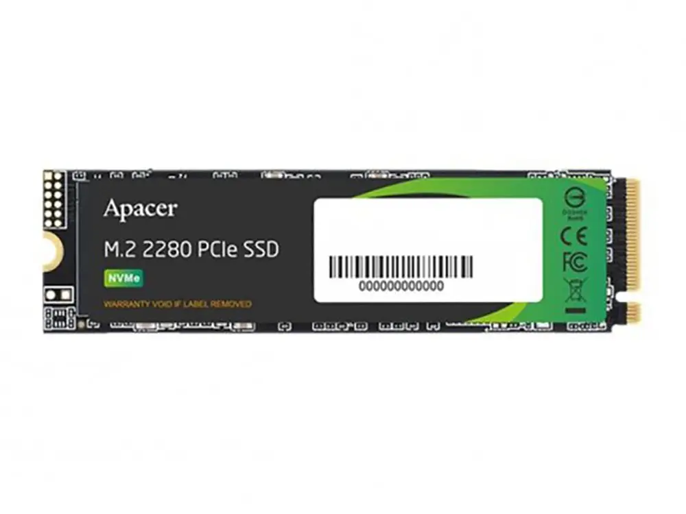.M.2 NVMe SSD    512GB Apacer  AS2280P4X [PCIe 3.0 x4, R/W:2100/1700MB/s, 530/420K IOPS,350TB,3DTLC] - photo