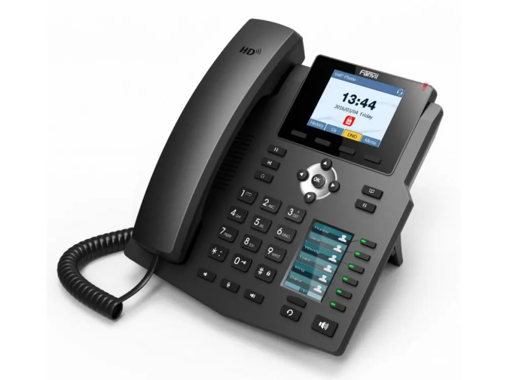 Fanvil X4U Black, VoIP phone, Colour Display, SIP support - photo