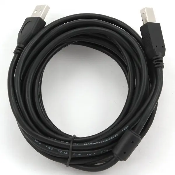 Cablu încărcare și sincronizare Cablexpert CCF-USB2-AMBM-15, USB Type-A/USB Type-B, 4,5m, Negru