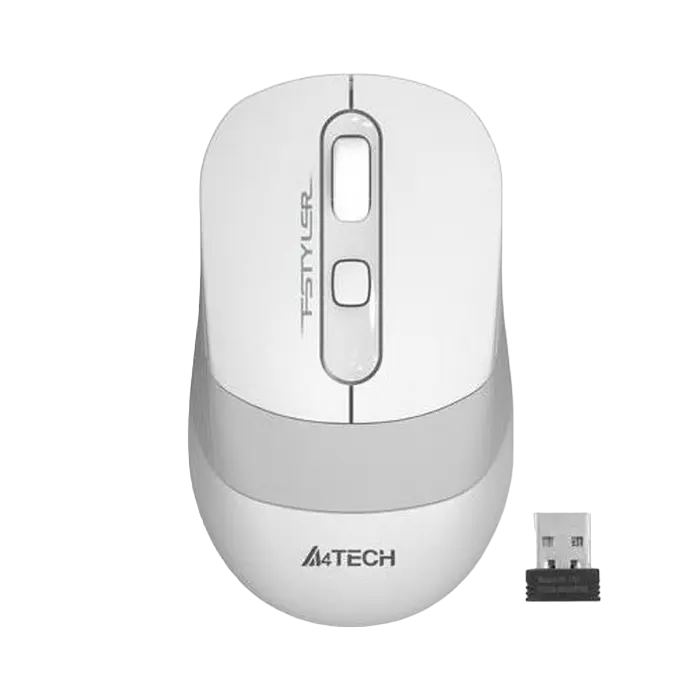 Mouse Wireless A4Tech FG10, Alb/Gri - photo