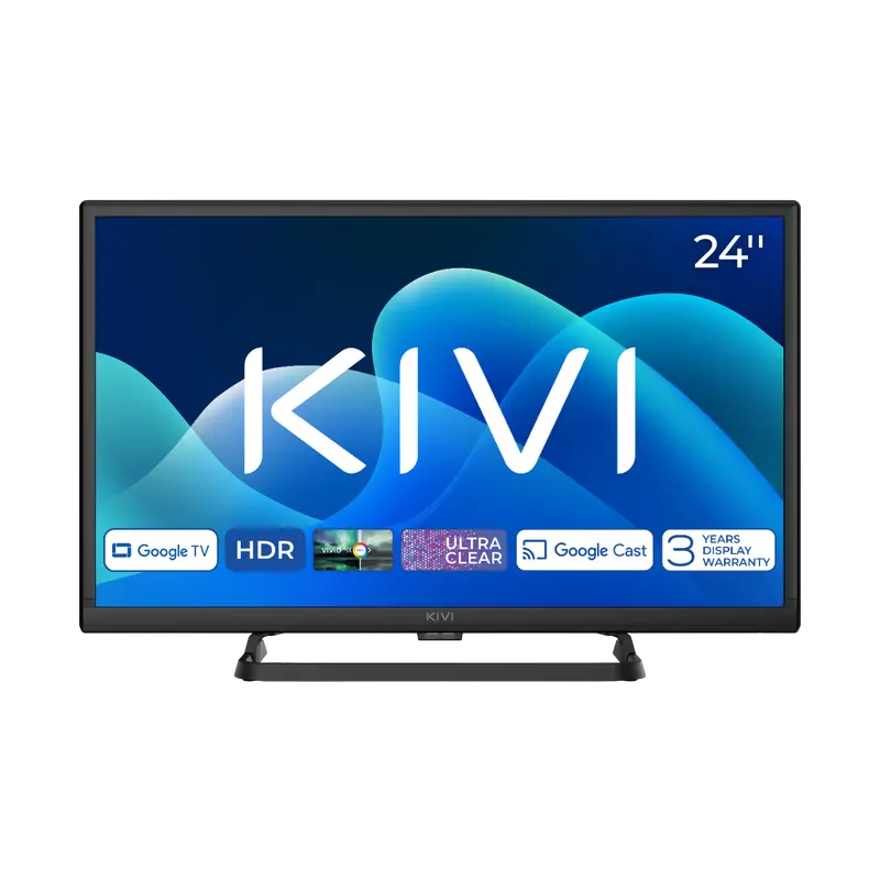 24" LED SMART Телевизор KIVI 24H710QB, 1366x768 HD, Google TV, Чёрный - photo