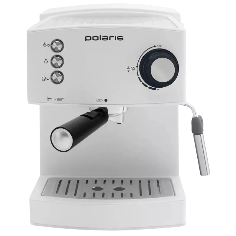 Кофеварка рожковая Polaris PCM1527, 850Вт, Белый - photo