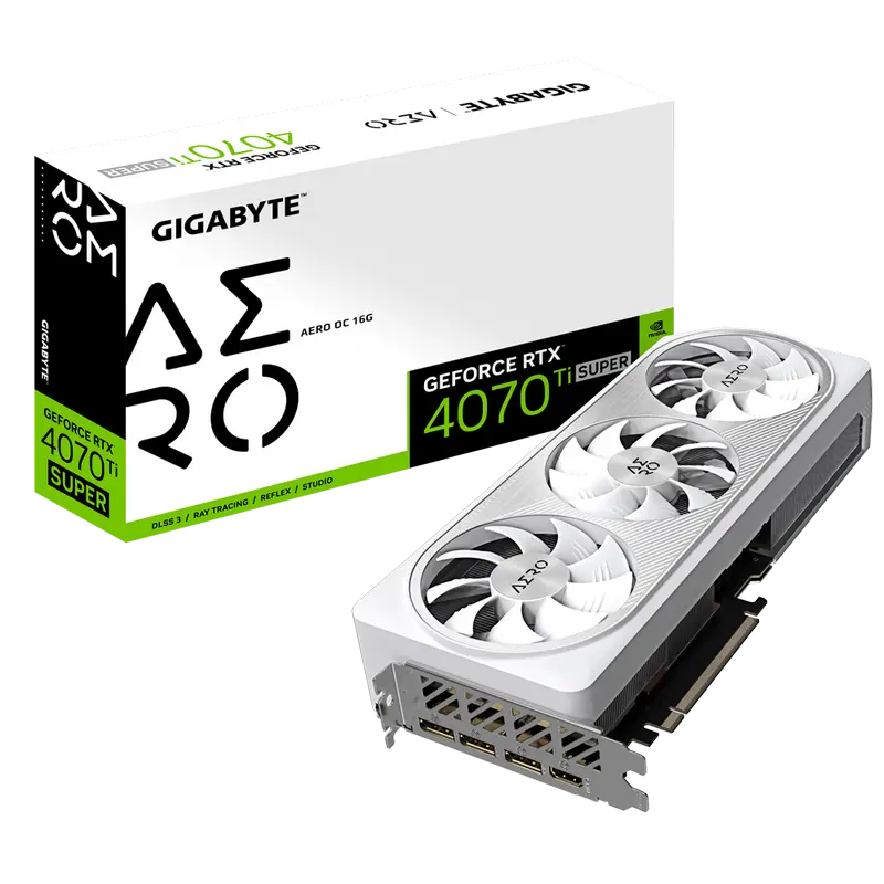 Видеокарта Gigabyte GV-N407TSAERO OC-16GD, 16GB GDDR6X 256бит  - photo