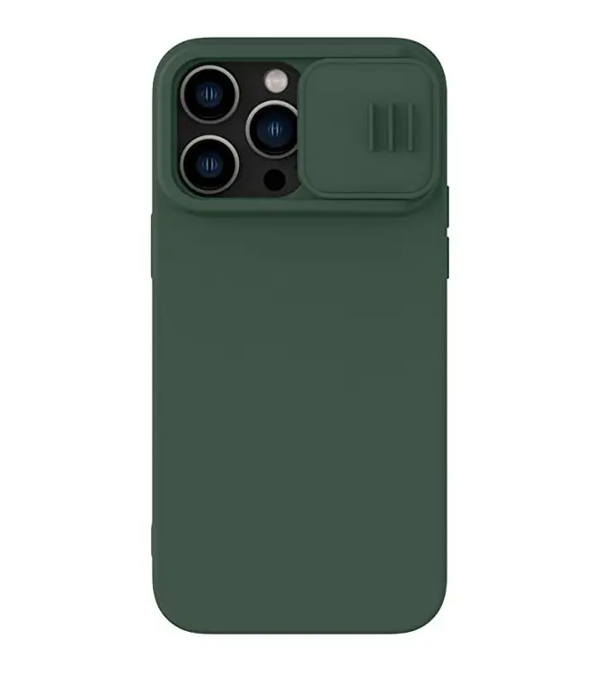 Nillkin Apple iPhone 14 Pro Max, CamShield Silky Silicone Case, Mist Green - photo