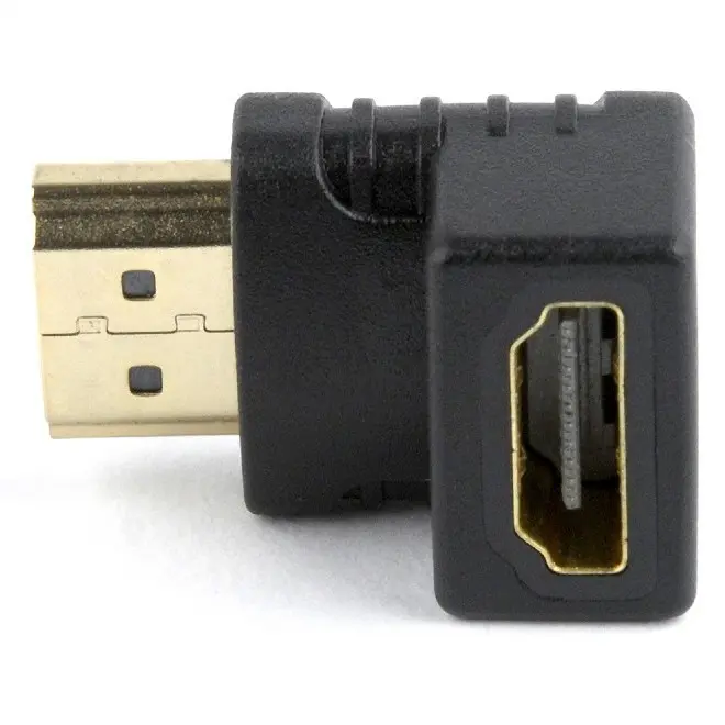 Adaptor Video Cablexpert A-HDMI90-FML, HDMI (M) - HDMI (F), Negru - photo