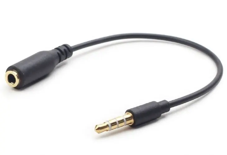 Audio Adaptor Cablexpert CCA-419, 3.5mm 4-pin (M) - 3.5mm 4-pin (F), 0,18m, Negru - photo