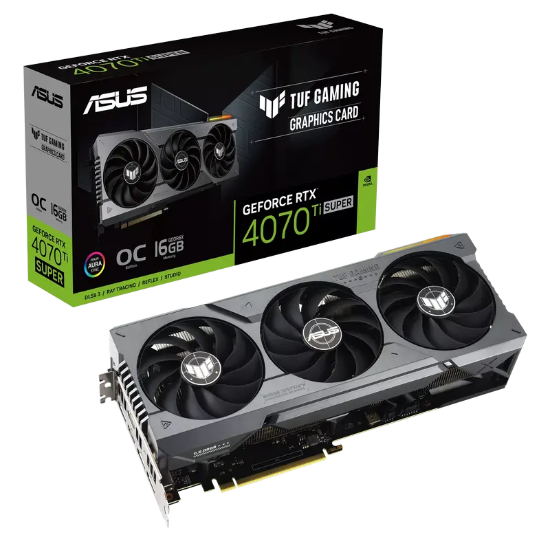 Placă Video ASUS TUF-RTX4070TIS-O16G-GAMING, 16GB GDDR6X 256bit - photo