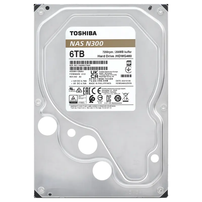 Unitate HDD Toshiba N300, 3.5", 6 TB <HDWG460UZSVA> - photo